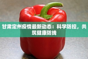 甘肃定州疫情最新动态：科学防控，共筑健康防线